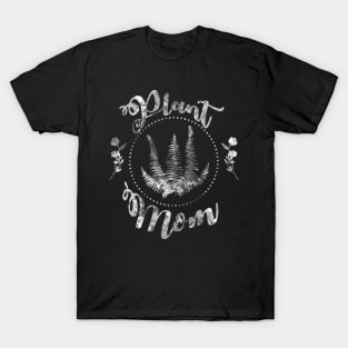 Plant Mom - White Textured T-Shirt